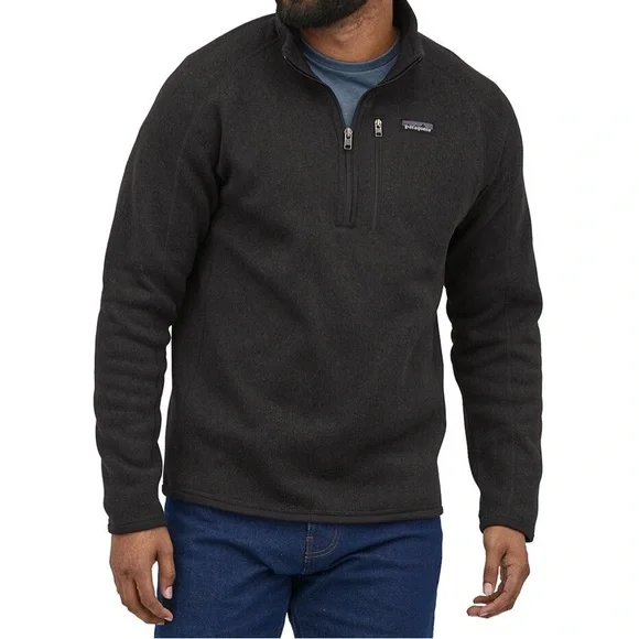 Patagonia Better Sweater 1/4-Zip Fleece Jacket - Men's Medium in Black